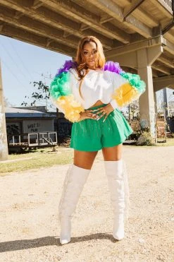 Queen Of Sparkles Mardi Gras Ruffle Sweatshirt Sweatshirts 7 Queen Of Sparkles Mardi Gras Ruffle Sweatshirt Sweatshirts