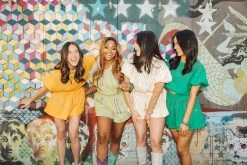 Queen Of Sparkles Sage Neon Bead Burst Bubble Top Spring 2022