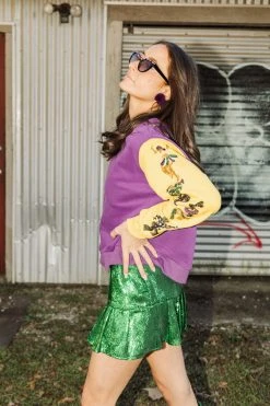 Queen Of Sparkles Green Sequin Flounce Skirt Skirts