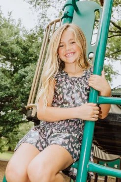 Queen Of Sparkles Kids Black Butterfly Ruffle Tank Princess Of Sparkles