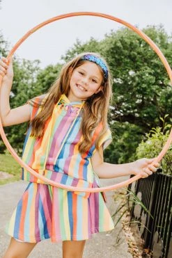 Queen Of Sparkles Princess Of Sparkles Kids Rainbow Stripe Skort 7 Queen Of Sparkles Princess Of Sparkles Kids Rainbow Stripe Skort